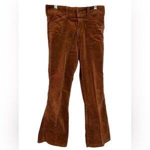 Sears Put On Shop Brown Corduroy Flare Pants 28x28 Vintage 1970s